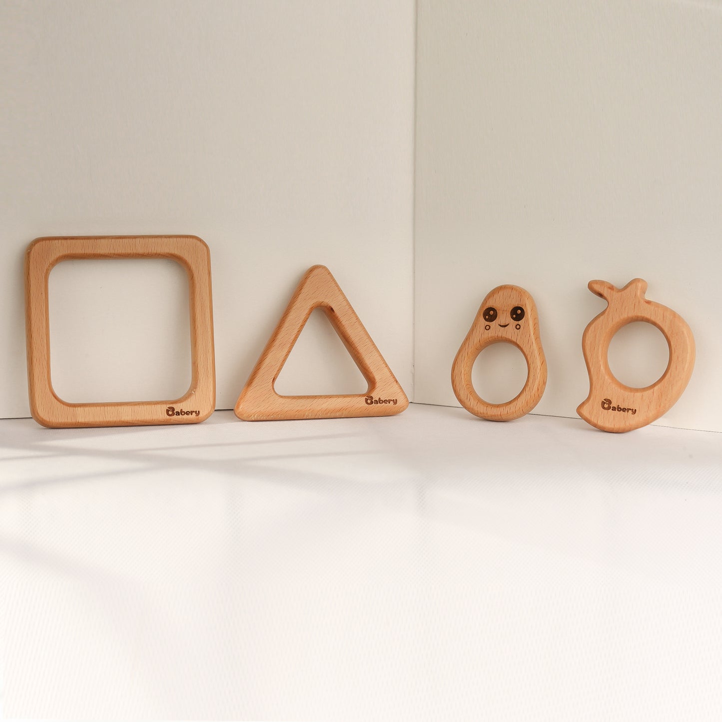 Wooden Teethers - Shapes & Fruits Combo 2