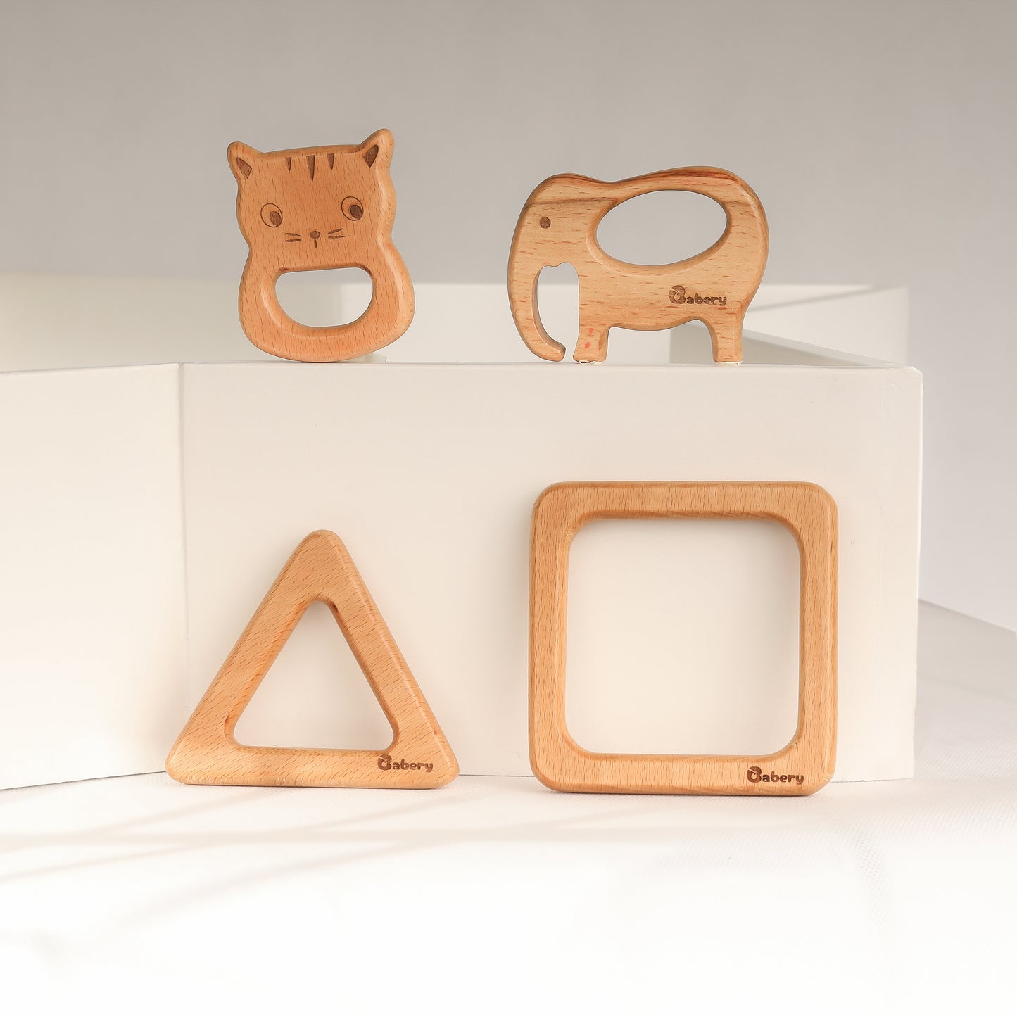 Wooden Teethers - Shapes & Animals Combo 1
