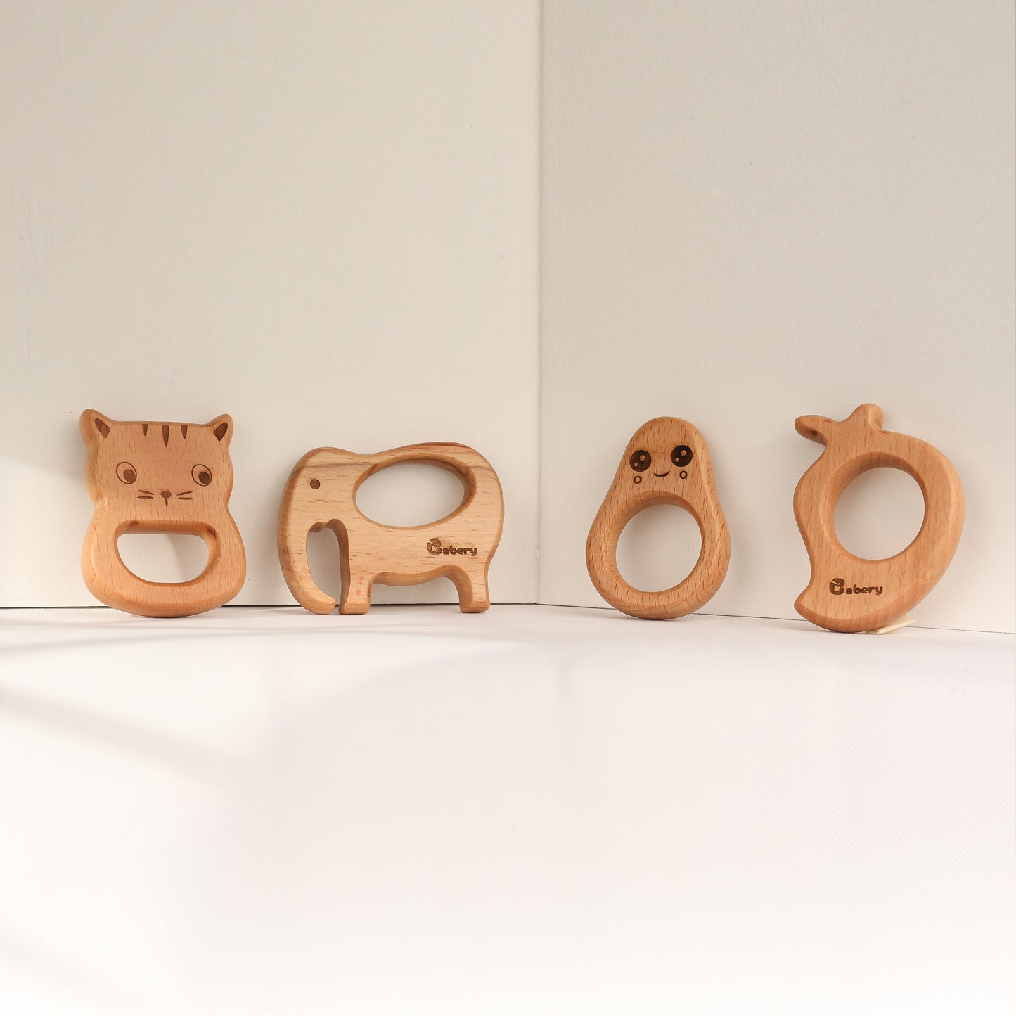 Wooden Teethers - Animals & Fruits Combo 3