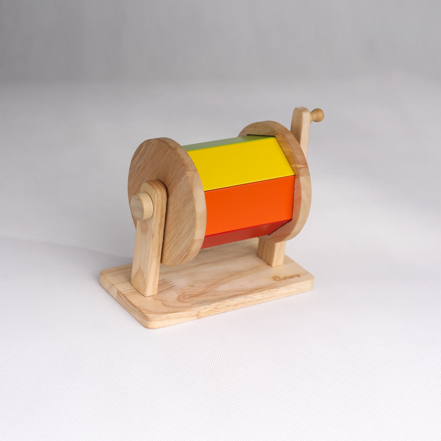 Wooden Rainbow Spinner Drum