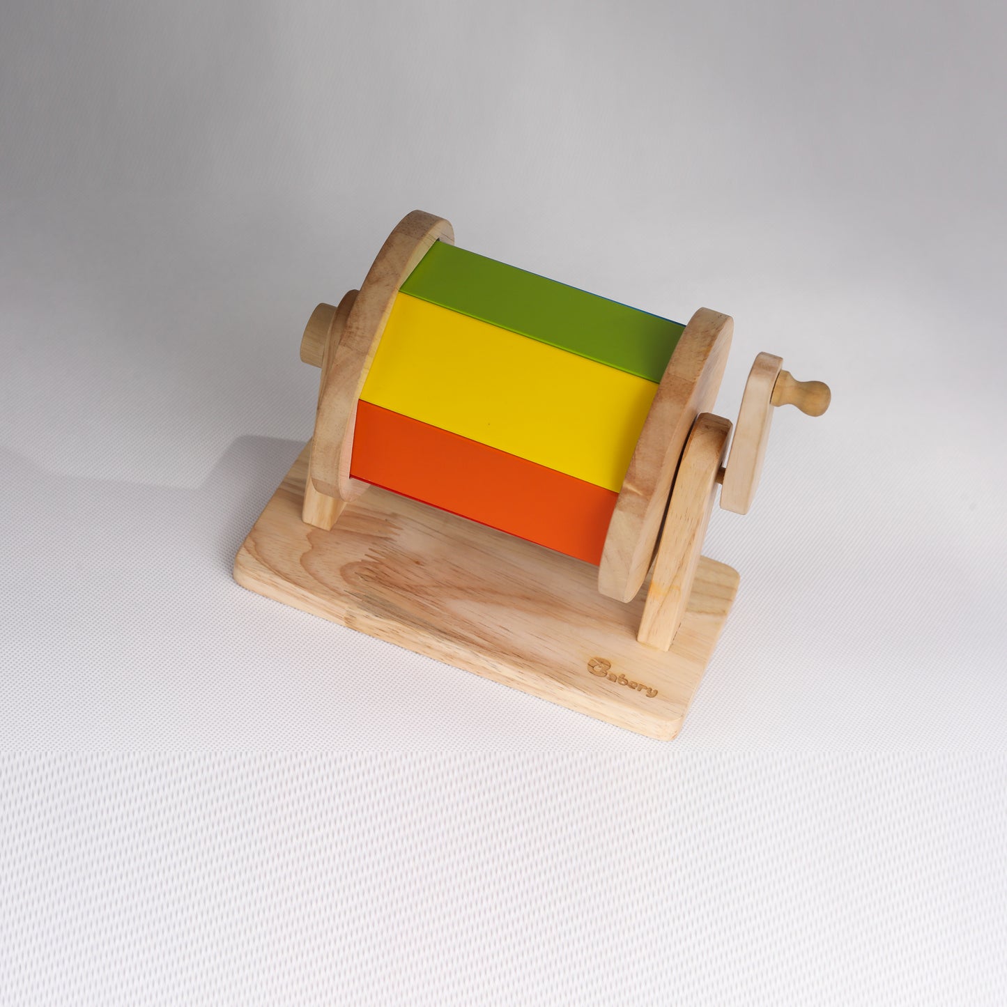 Wooden Rainbow Spinner Drum