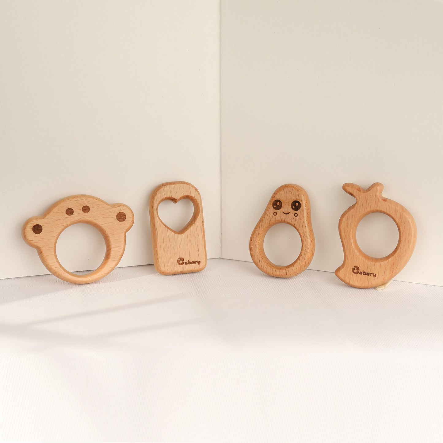 Wooden Teethers - Fruits + Icecream + Monkey Combo 5