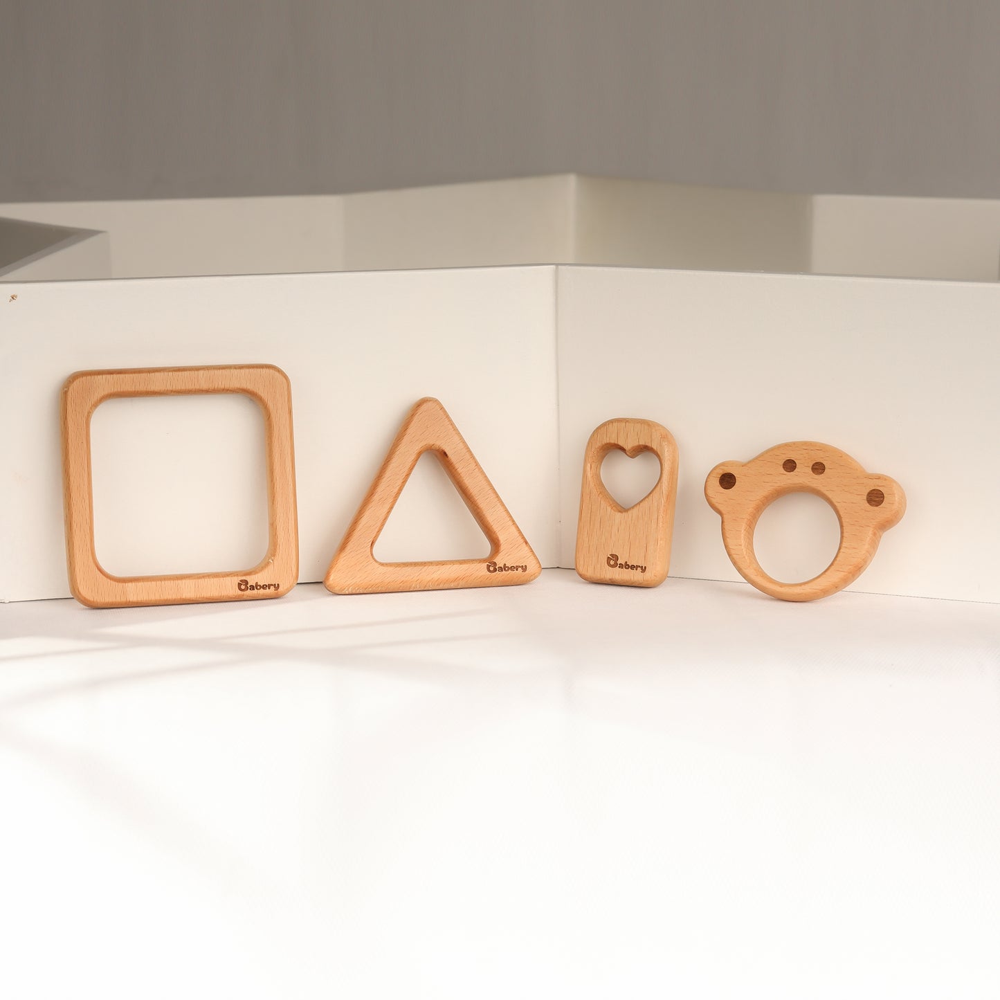 Wooden Teethers - Animal + Shapes + Icecream Combo 4