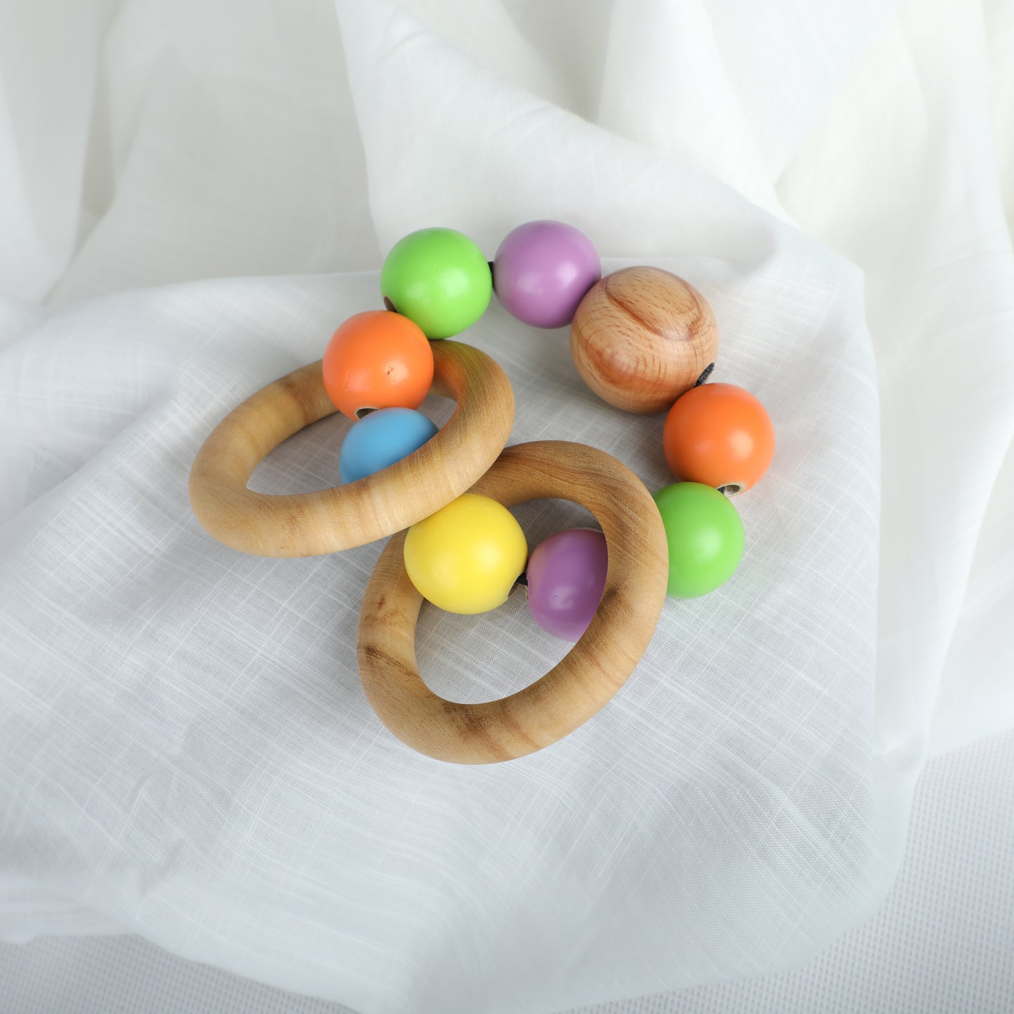 Wooden Ring Rattle Toy