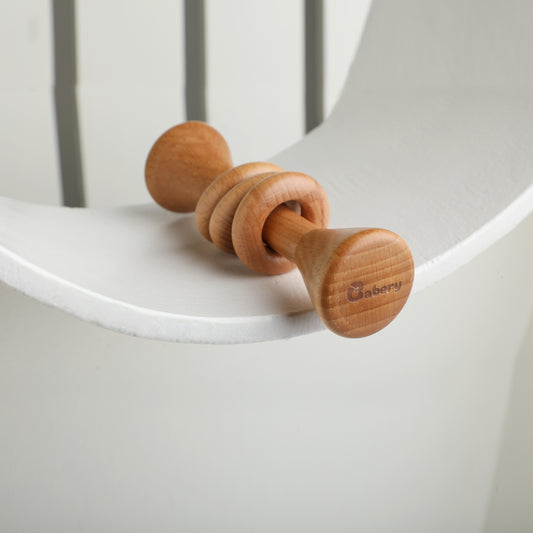 Wooden Dumbell Baby Rattle
