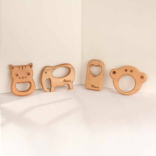 Wooden Teethers - Animals + Icecream Combo 6