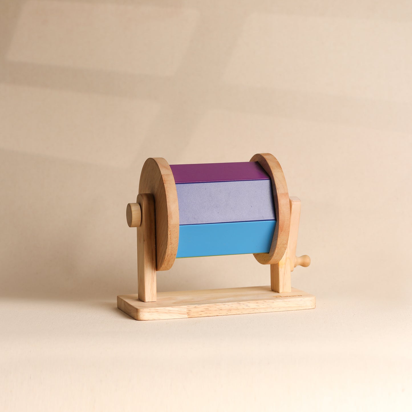 Wooden Rainbow Spinner Drum